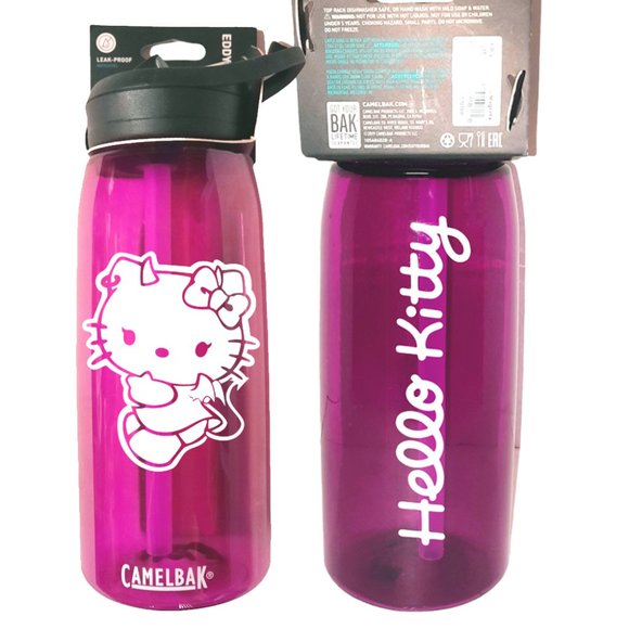 🆕Hello Kitty Devilish Camelbak Eddy+ 32oz Water Bottle Deep Magenta - Picture 1 of 7
